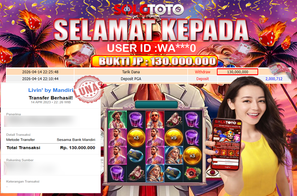 Bukti Jackpot Lunas SOLOTOTO