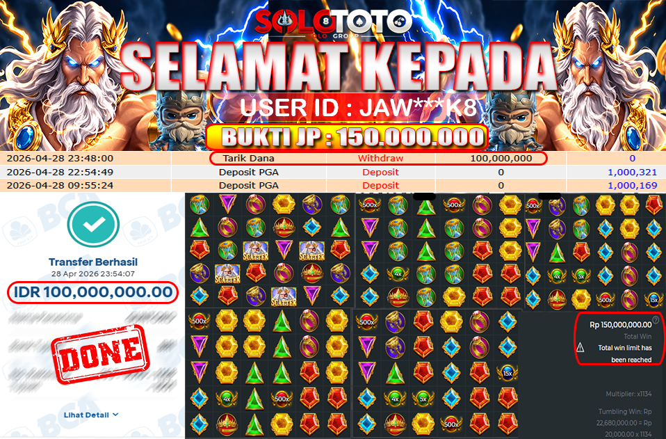 Bukti Jackpot Lunas SOLOTOTO