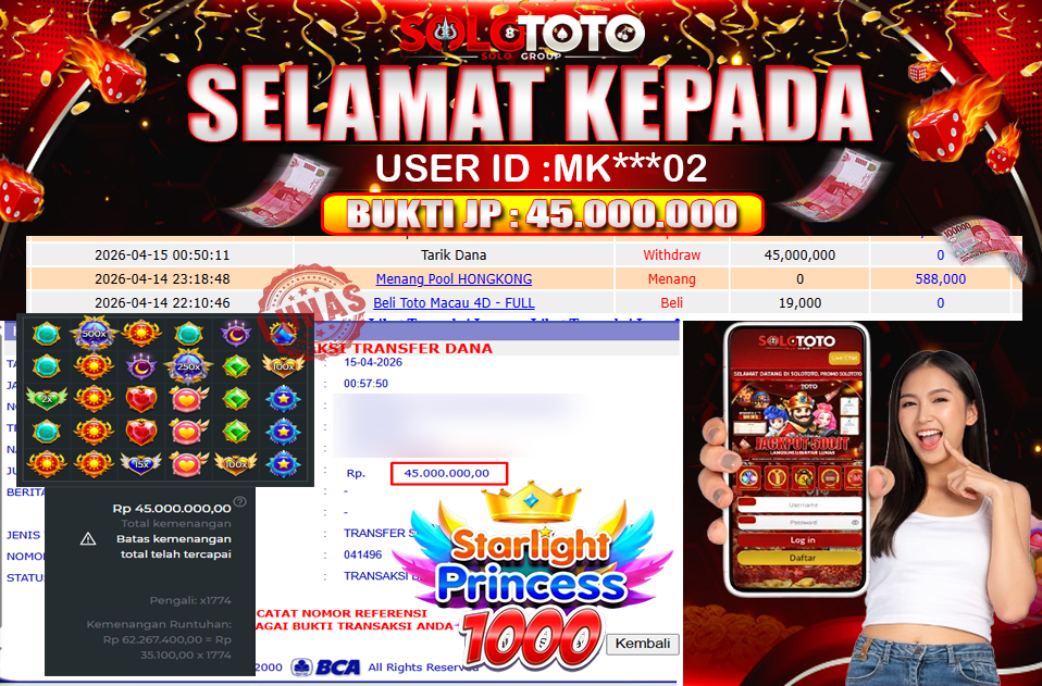 Bukti Jackpot Lunas SOLOTOTO