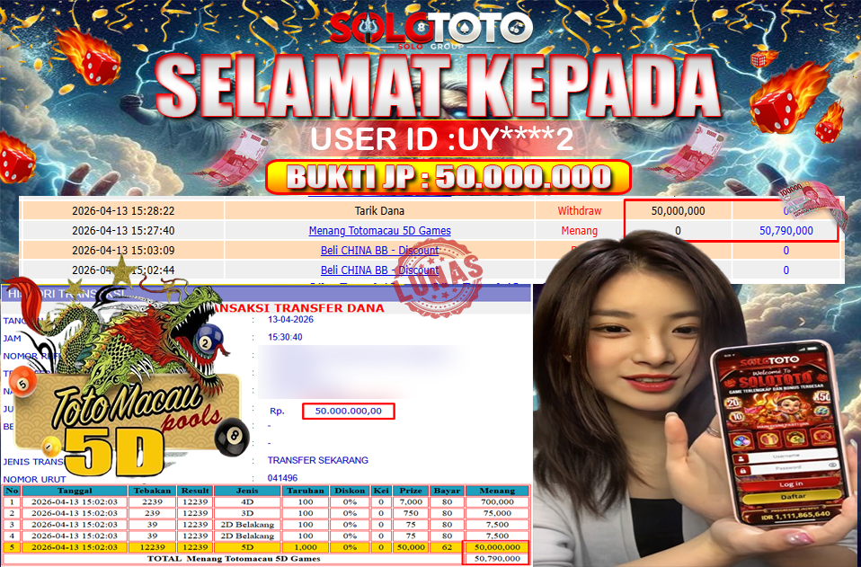 Bukti Jackpot Lunas SOLOTOTO