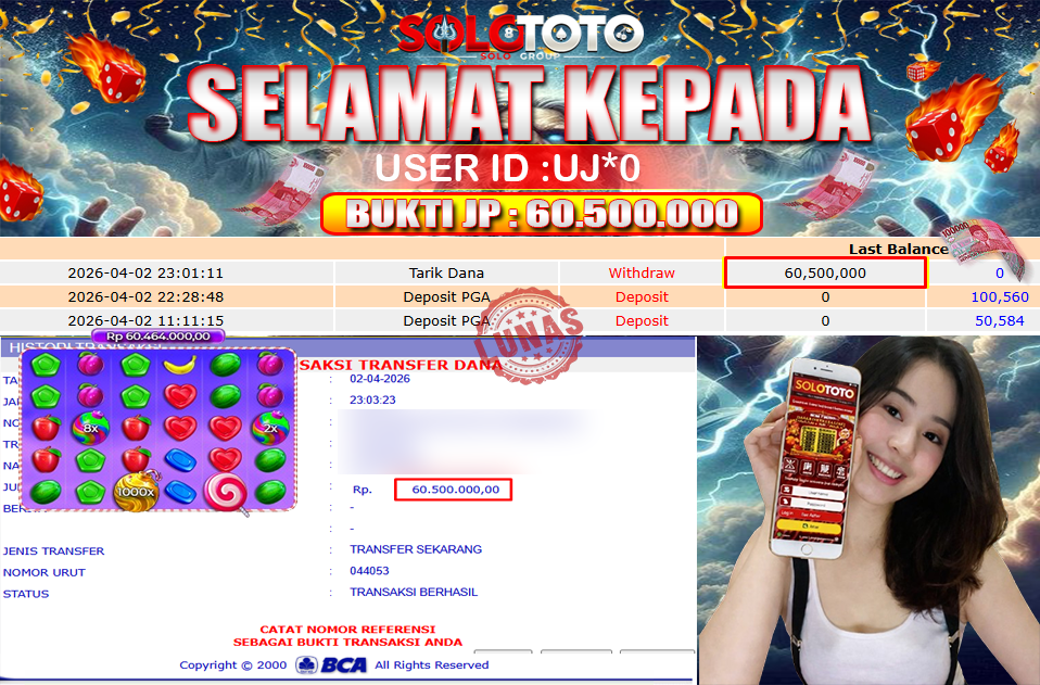 Bukti Jackpot Lunas SOLOTOTO