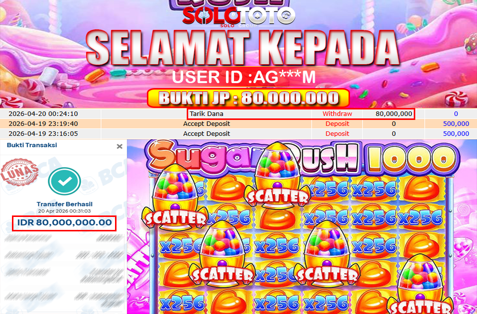 Bukti Jackpot Lunas SOLOTOTO