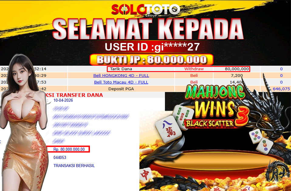 Bukti Jackpot Lunas SOLOTOTO