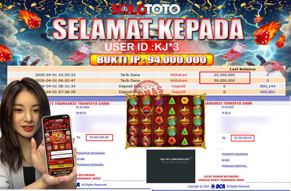 Bukti Jackpot Lunas SOLOTOTO