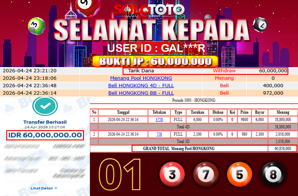 Bukti Jackpot Lunas SOLOTOTO