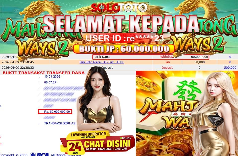 Bukti Jackpot Lunas SOLOTOTO