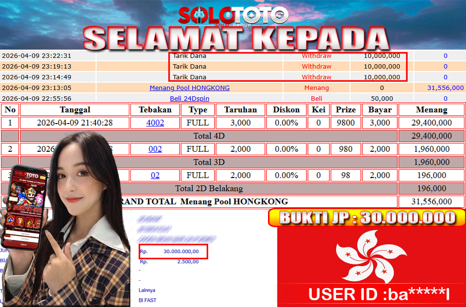 Bukti Jackpot Lunas SOLOTOTO