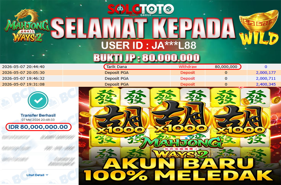 Bukti Jackpot Lunas SOLOTOTO
