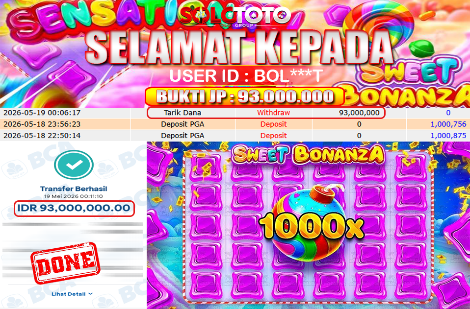 Bukti Jackpot Lunas SOLOTOTO