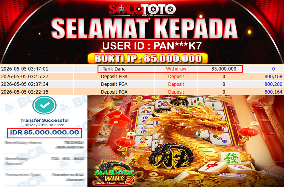Bukti Jackpot Lunas SOLOTOTO
