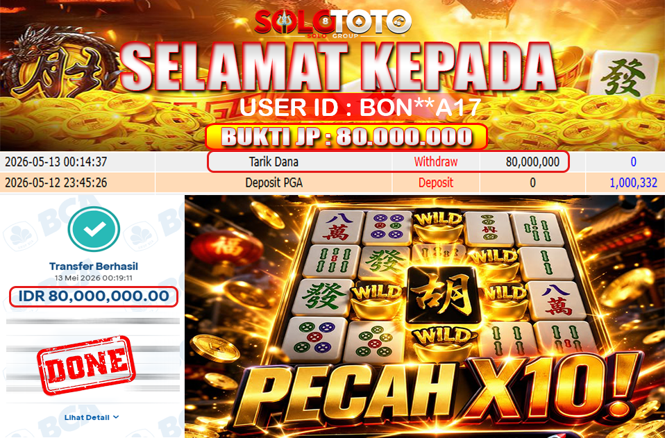 Bukti Jackpot Lunas SOLOTOTO