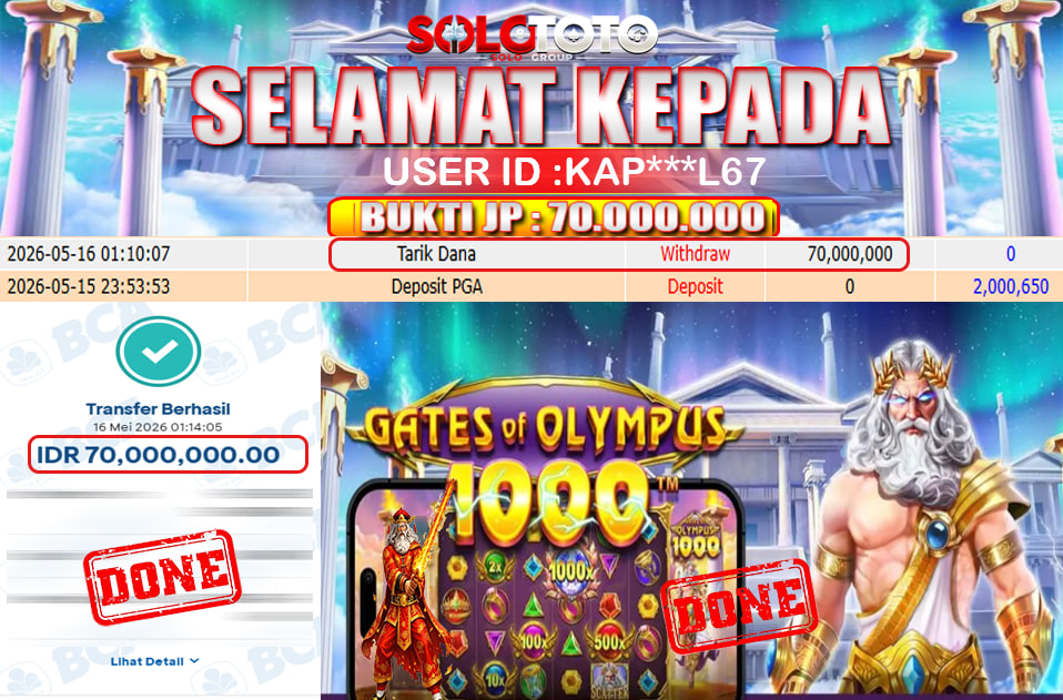 Bukti Jackpot Lunas SOLOTOTO