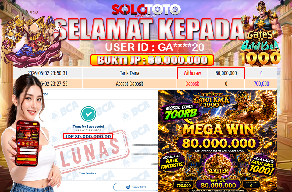 Bukti Jackpot Lunas SOLOTOTO