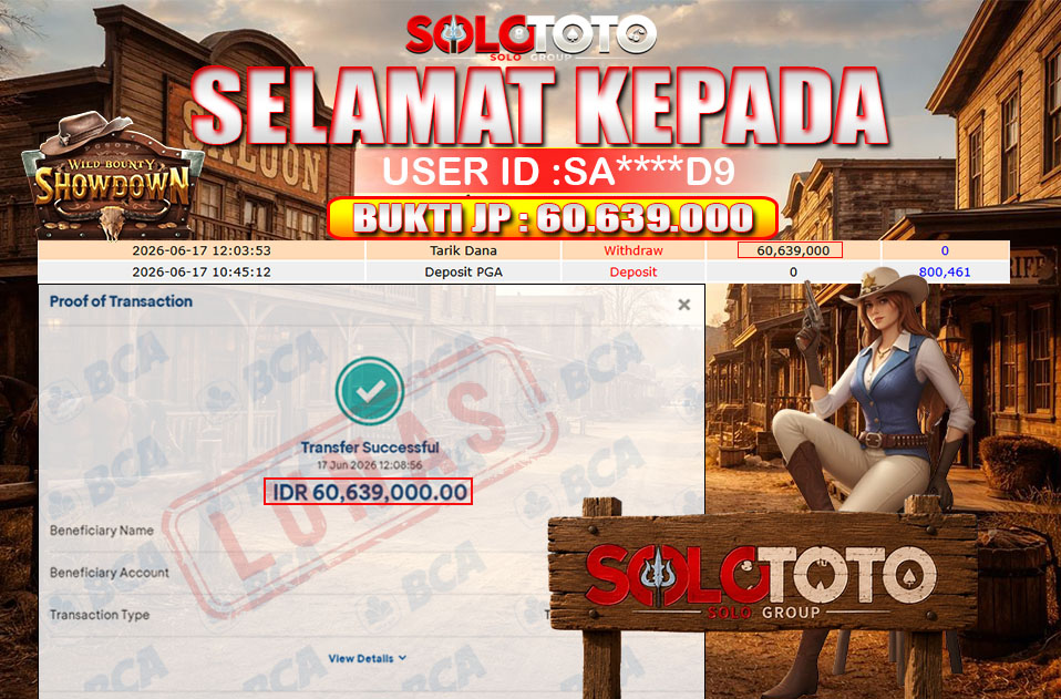 Bukti Jackpot Lunas SOLOTOTO